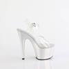Pleaser - ADORE708LQ Sandale à bride à la cheville, Pole dance chaussures - Transparent/Couleur argent Product image